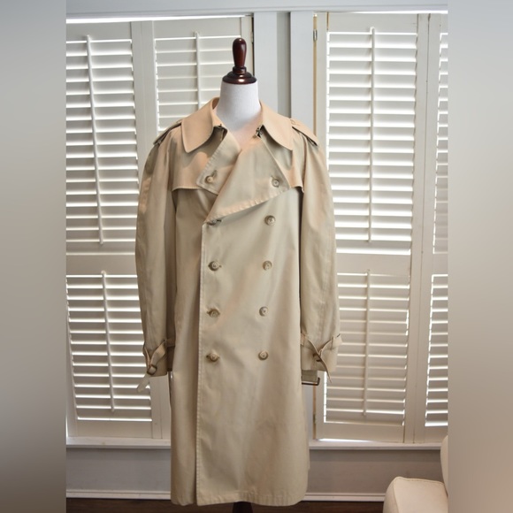 Vintage Christian Dior Trench Coat double breasted 46R - Picture 8 of 16